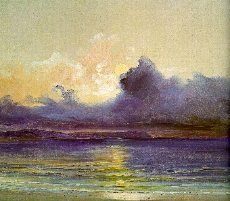 Charles Blechen Sunset at Sea oil painting picture